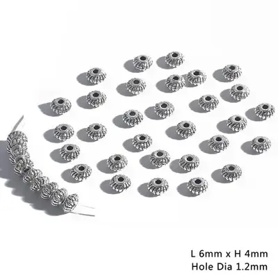 Image de Rondelles Argent Antique - Perles d'Espacement pour Bijoux