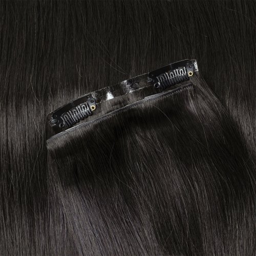 Imagen de Extensiones de Cabello Humano con Clip Invisible, Trama de Cinta Adhesiva Delgada y Suave, Set de 7 Piezas en 12 y 24 Pulgadas, 100g y 120g, Cabello Natural con Clips para Unión Perfecta