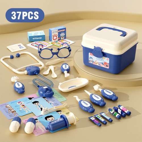 37PCS bleu