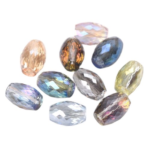 Image de Perles en Verre Facettées 10x6mm & 12x8mm - Bijoux DIY