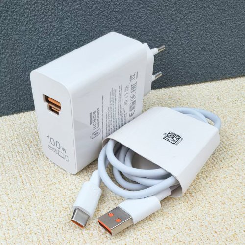 Image of 100W Fast Charging Adapter with Dual USB-C Ports for Honor Devices – SuperCharge PD & QC 3.0 Compatible Charger with Type-C Cable for Honor 400, 300, 200, 100 Pro, Magic 7, 6, 5, 2, and More