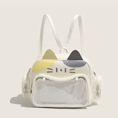 Image de Sac à dos Y2K Chat Kawaii Transparent - Style Coréen Japonais