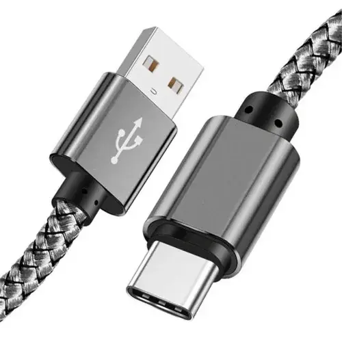 Image de Câble USB-C Rapide en Nylon - Charge & Sync pour Smartphones