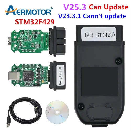 Immagine di Il più nuovo V23.3.1 V25.3 per VAG hex V2 STM32F429 Chipset interfaccia USB per VW AUDI Skoda Seat Unlimited VINs 1996-2022 aggiornamento gratuito