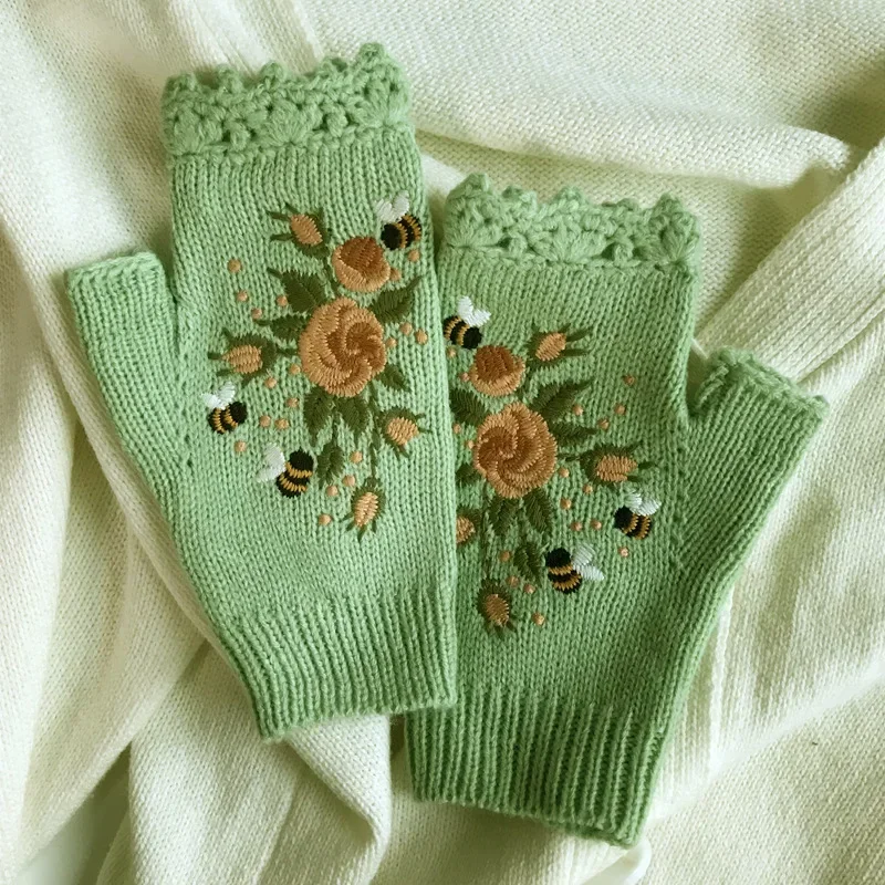 Afbeelding van Stijlvolle Vingerloze Handschoenen voor Dames