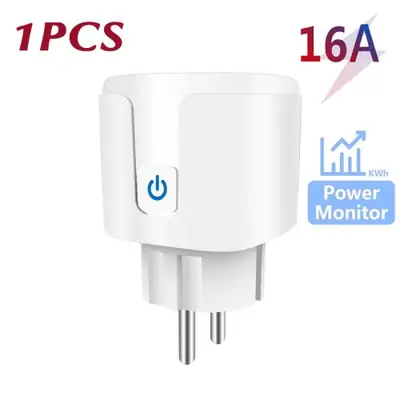 Image de Prise WiFi Tuya 16A/20A - Contrôle à distance & suivi de consommation