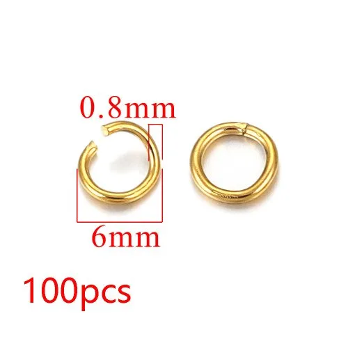 Gold 6mm100pcs