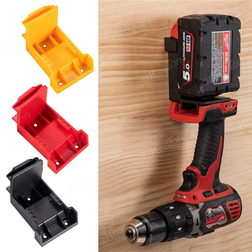 Afbeelding van Universele Tool Mount voor Dewalt 18V/20V en Milwaukee M18 Batterijen – 1, 2 of 5-delig Set met Bevestigingshouder voor Draagbare Gereedschapshouder