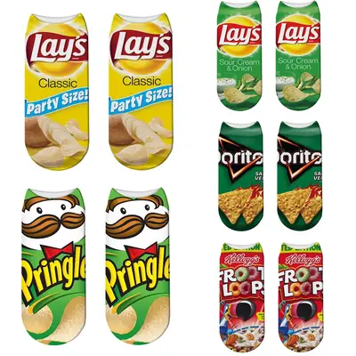 Image de Chaussettes Frites 3D - Drôles & Tendance