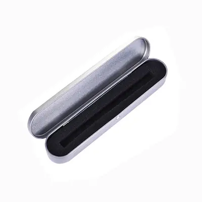 Image de Boîte à Stylos Métal Noir Argenté