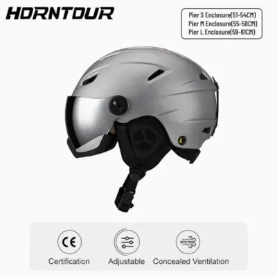 Image de Casque de Ski avec Lunettes Intégrées - Ultra Léger & Chaud