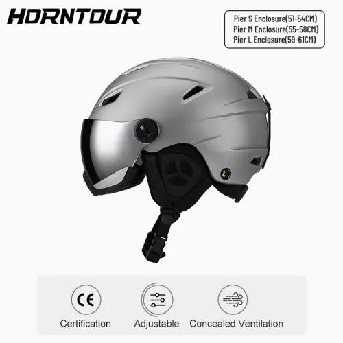 Image de Casque de Ski avec Lunettes Intégrées - Ultra Léger & Chaud