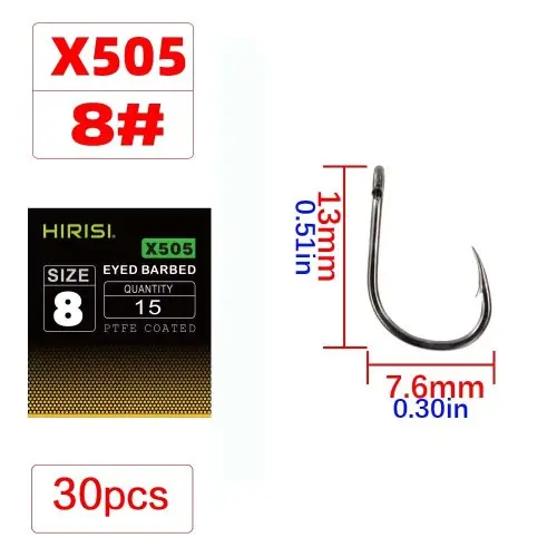 Image de Hameçons Barbelés Inox Revêtus PTFE - Lot de 30