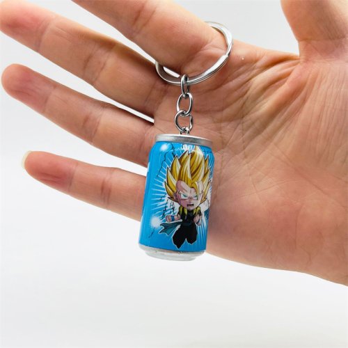 Zdjęcie Brelok z motywem Dragon Ball – Son Goku, Vegeta, Trunks i Kakarotto – Kolorowy brelok z kreskówkowym rysunkiem, idealny jako prezent dla dzieci