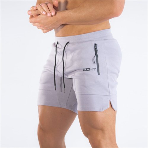 Bild von Modische Herren-Sportshorts mit Reißverschlusstasche – Ideal für Fitness, Joggen, Strand und Bodybuilding