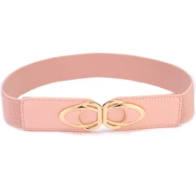 Image de Ceinture Élastique Large en Cuir PU pour Femmes - Taille Extensible
