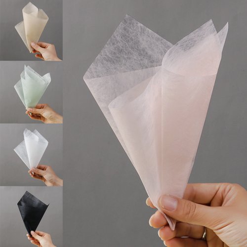 Immagine di 40 Pezzi di Carta da Regalo per Fiori Coreani - Bouquet Floreale in Stile Naturale, Materiale da Imballaggio Elegante per Decorazioni di San Valentino, Compleanni e Matrimoni