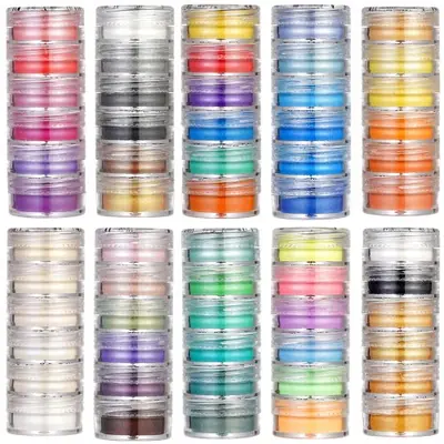 Image de 6 Couleurs de Pigments Nacrés pour Résine Époxy