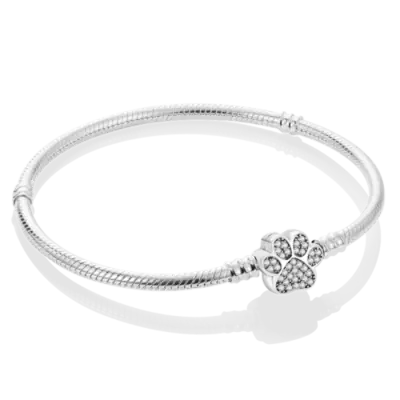 Image de Bracelet Argent Sterling 925 - Feuille, Trèfle, Papillon & Cœur