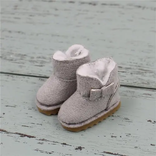 Image de Chaussures de Neige Miniatures pour Poupées - Bottes d'Hiver 3.5 cm