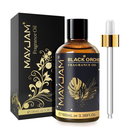 Bild von Natürliches Duftöl-Set mit exotischen Aromen – Schwarze Orchidee, Orangenblüte, Geißblatt, Limette, Guave & Grünem Apfel für Aroma-Luftbefeuchter, Auto-Diffusor und Zuhause