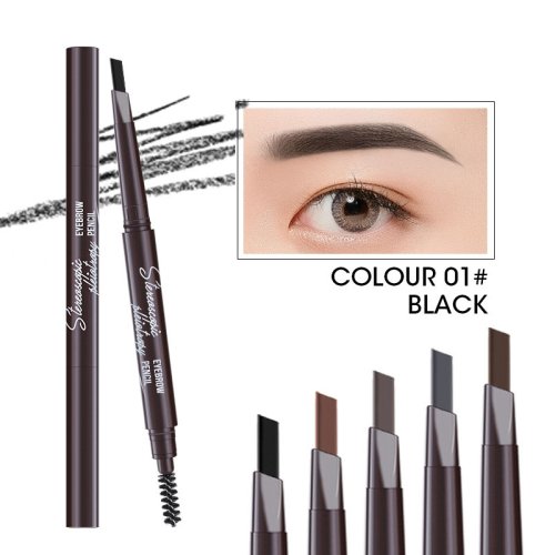 Imagen de Lápiz cosmético para cejas, 5 colores, resistente al agua, doble cabeza, tatuaje de cejas, maquillaje Natural de larga duración, pintura