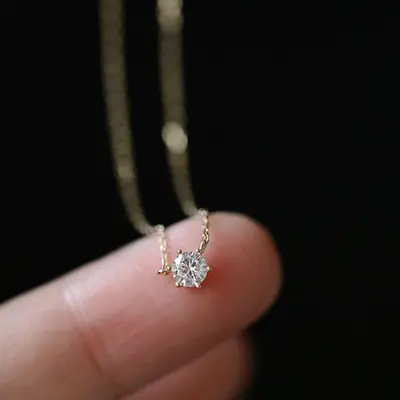 Image de Collier Zircon Scintillant - Argent Sterling 925 Plaqué Or