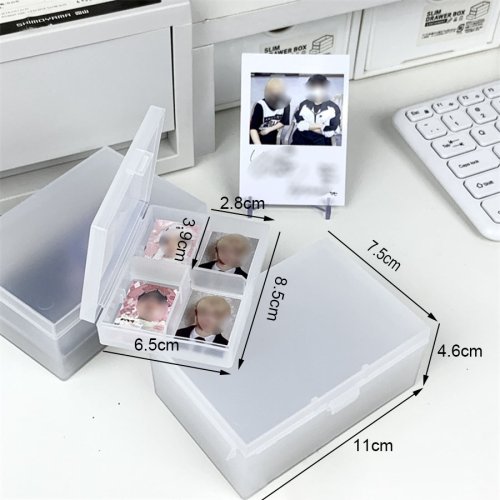 Afbeelding van Skysonic S-L Verstelbare Board Organizer met Frosting Stofdichte Opbergdoos voor Fotokaarten, Hoezen, Kleine Kaarten en Film – Flexibele Flip Box voor Georganiseerde Opslag