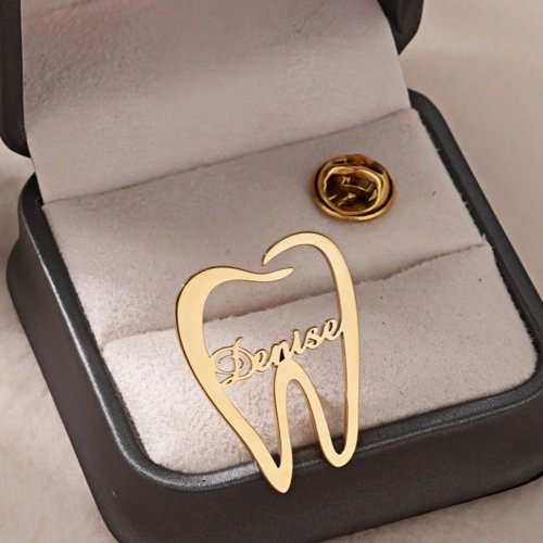 Afbeelding van Persoonlijke Tandarts Broche - Roestvrij Staal