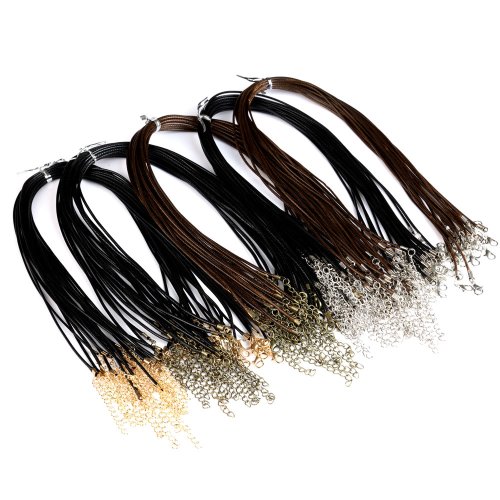 Image de Cordon Cuir Tressé - Lot de 20 Colliers Réglables