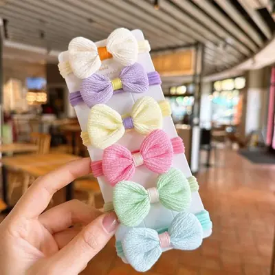Image de 12 Pièces Accessoires Cheveux Princesse - Fleurs & Arcs Doux pour Filles et Femmes
