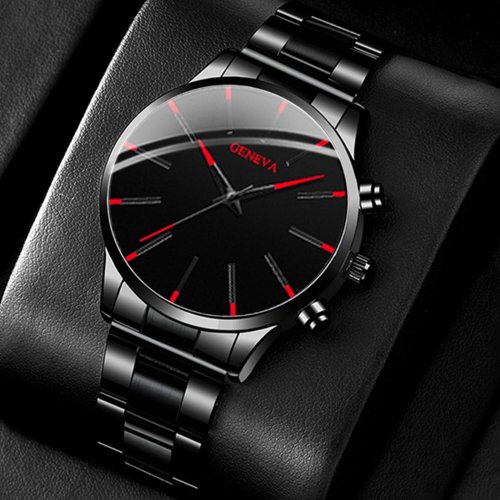 Imagen de Reloj de Pulsera para Hombre Moderno y Elegante con Diseño Informal y Estilo Empresarial - Cuarzo Simple Ideal como Regalo para Navidad, Acción de Gracias o San Valentín