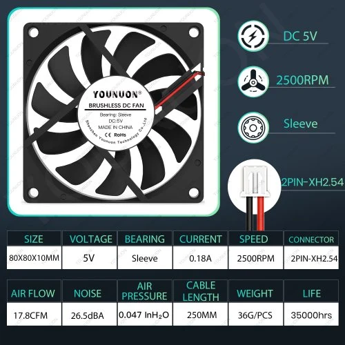 5V Sleeve 2P-XH2.54