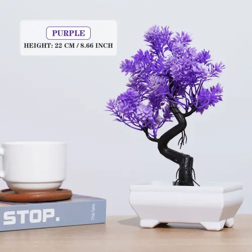 Image de Bonsaï Artificiel en Pot - Décoration Intérieure Élégante