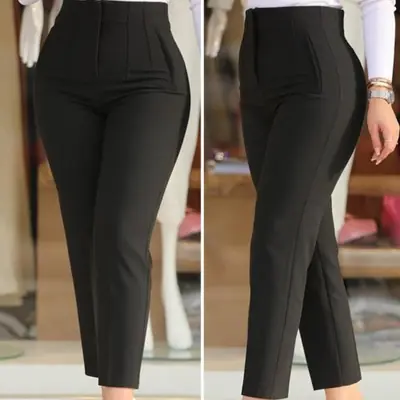 Image de Pantalon Femme Taille Haute Élégant & Confortable