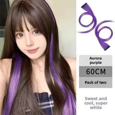 Image de Extensions de Cheveux Colorées Autocollantes - Une Pièce Invisibles