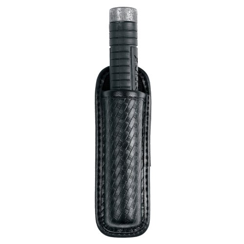 Image of Premium Molded Expandable Baton Holder with Basketweave Artificial Leather – Securely Holds 16-Inch or 21-Inch Expandable Batons