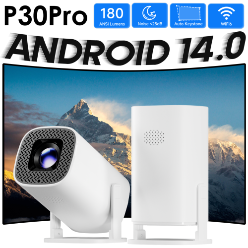 Image de Projecteur Portable 4K Intelligent avec Miroir d'Écran