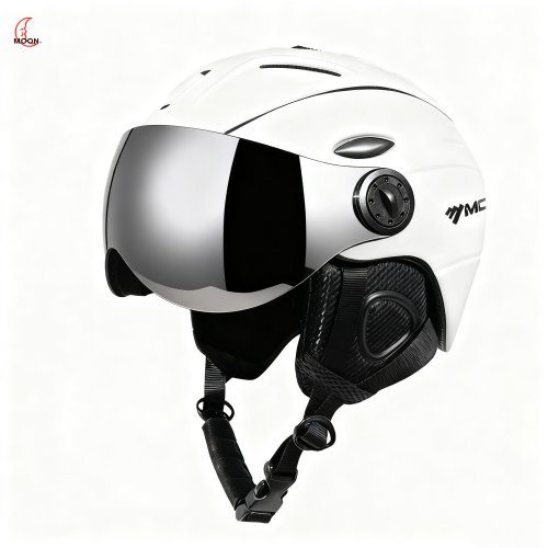 Image of Premium Full-Face Ski Helmet with Integrated Visor and Molded Goggles for Snowboarding, Skiing, and Winter Sports