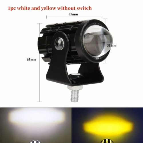 Image de Feu LED Double Couleur Moto - Phare Universel Antibrouillard