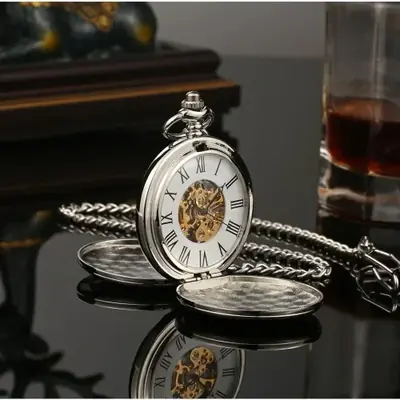 Image de Montre de Poche Mécanique Steampunk - Style Vintage & Élégant