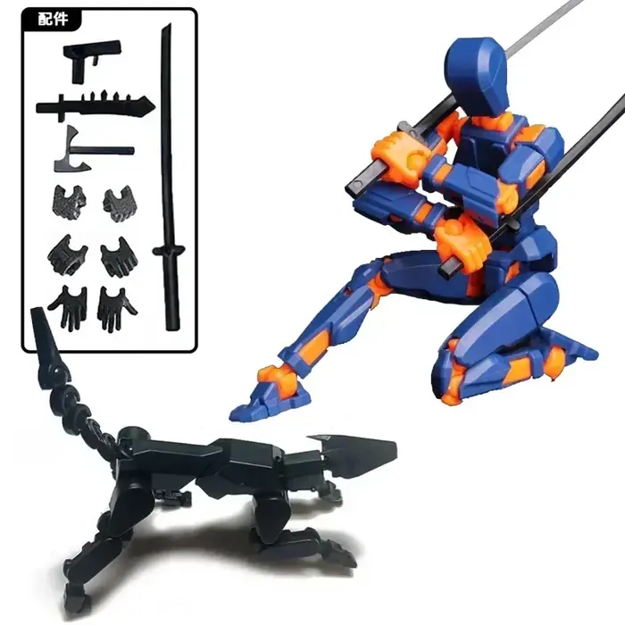 Orange-bleu noir