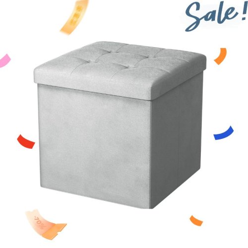 Bild von Klapphocker mit Stauraum – Stilvoller Sitzwürfel für Wohn- und Schlafzimmer