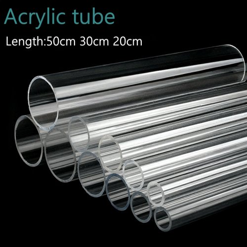 Image de Tube Acrylique Transparent 3mm - 110mm pour Aquarium et Jardin