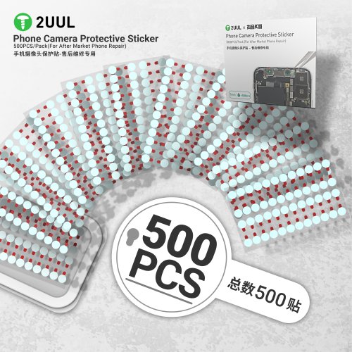 Image de Protection Caméra Téléphone - 500 Autocollants Anti-Poussière & Anti-Rayures