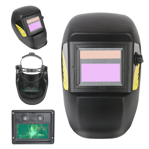 Imagen de Máscara de Soldador con Oscurecimiento Automático, Lente de Color Verdadero, Energía Solar y Vista Amplia - Casco de Soldadura para Corte, Molienda y Soldadura por Arco