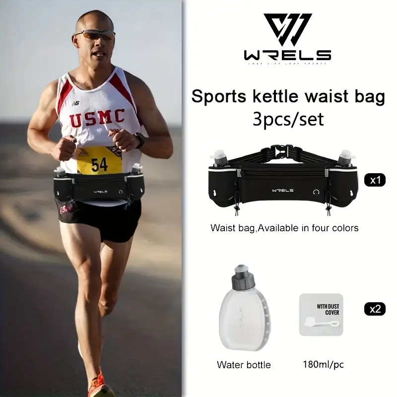 Imagen de Cinturón de Correr Impermeable con Bolsa de Cintura Ultrafina y Botella de Agua para Deportes al Aire Libre