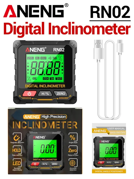 Image de Détecteur d'Angle Numérique Rechargeable avec Laser
