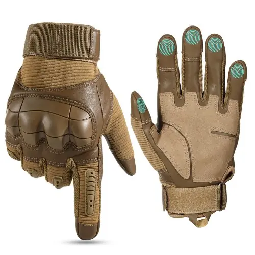 Image de Gants en Cuir PU Homme - Protection & Écran Tactile