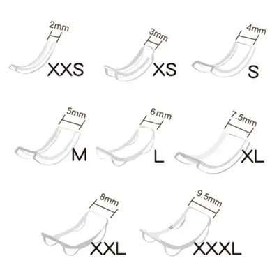 Image de Anneaux de Réglage en Silicone Transparent - Taille Adjustable
